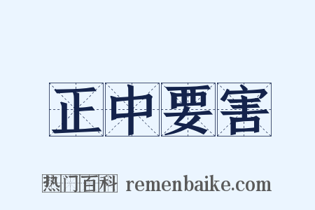 正中要害是什么意思的图片